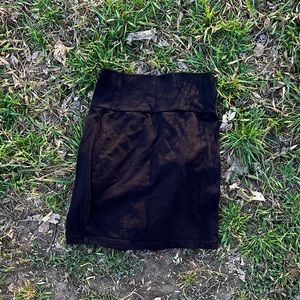 stretchy black mini skirt